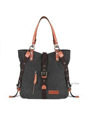 Canvas Tote Handbag Convertible Backpack Shoulder Bag Purse